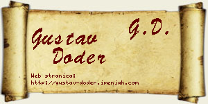 Gustav Doder vizit kartica